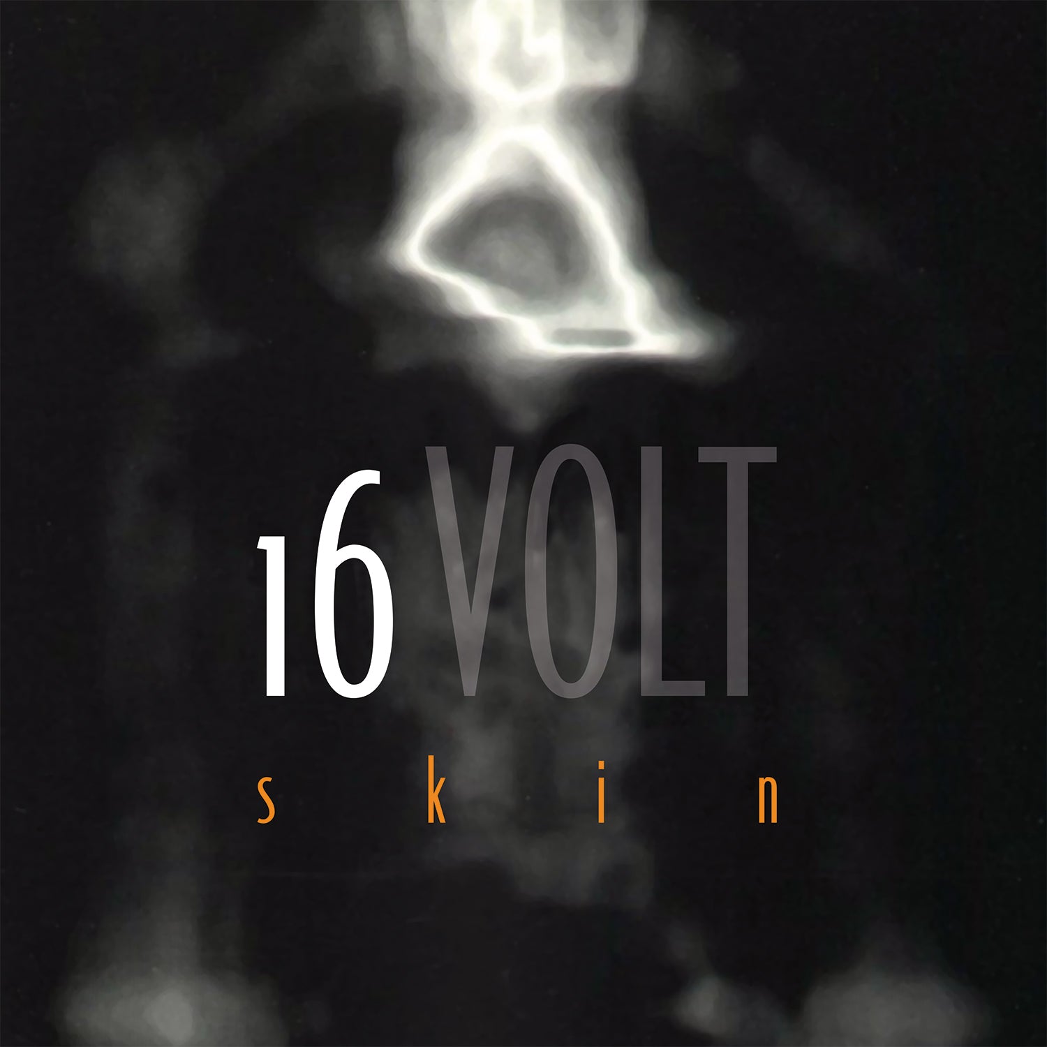 Text '16 Volt Skin' on a dark background with a glowing triangle symbol.