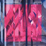 Album cover with geometric pink and blue design, text 'A Place to Bury Strangers' and 'Transfixiation'.