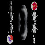 Album cover for Adult - Subsurface / Coming Apart with hands, a face, and text on a black background