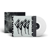 Vinyl record with cover featuring abstract design and 'BYSS' branding on a white background