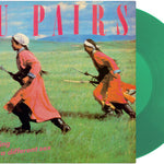 Vinyl record with cover art of two figures in a field and 'Au Pairs - Playing With A Different Kind of Sex' text.