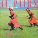 Album cover for Au Pairs - Playing With A Different Sex featuring two figures in red dresses running through a field.