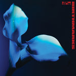 Cover for Bambara - Birthmarks album with abstract design and 'Birthmarks' text on a dark background