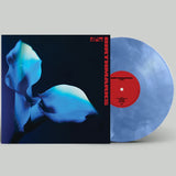 Album cover for Bambara - Birthmark with vinyl record sliding out of jacket with a blue and black cover featuring a cloudy blue design.