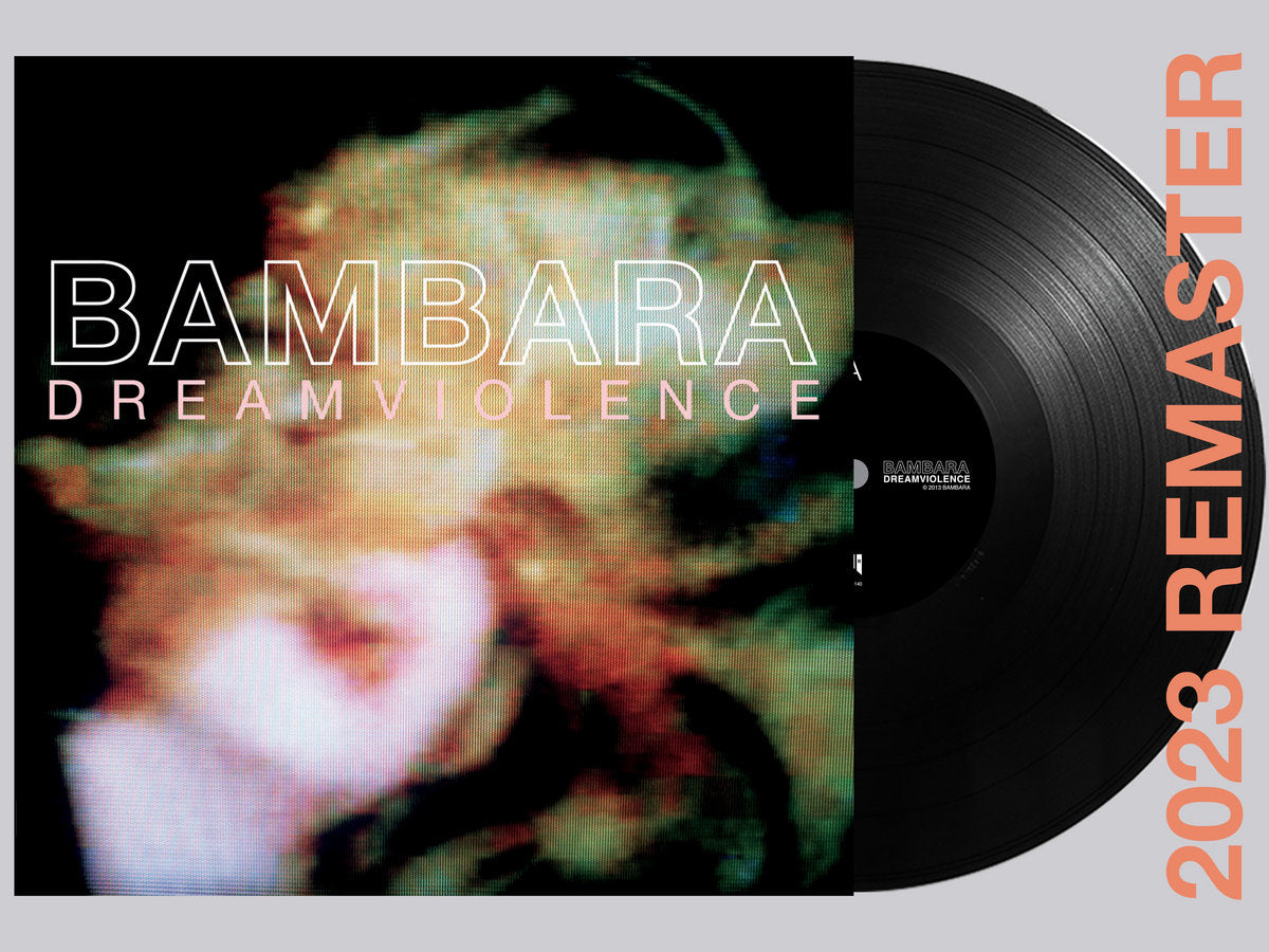 Vinyl record with 'Bambara' album cover featuring a blurred image and '2023 Remaster' text.