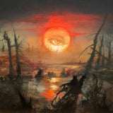 Album cover for 'Afterworld' by Blacklist featuring a mystical landscape with a glowing eye in the sky over water and trees