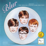 Album cover for Blur's 'Blur Present The Special Collectors Edition' featring portrait illustration of the band's faces on a blue background