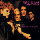 Album cover for 'The Cramps' featuring four band members with a dark background.