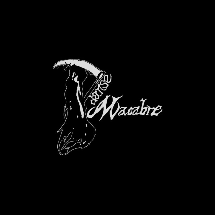 Album cover for 'Danse Macabre' by Danse Macabre featuring a black and white logo of a character with a weapon and the word 'Danse Macabre' on a black background.