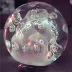 Album cover for 'Psychic' by Darkside with a clear glass sphere with 'BUBBLE PSYCHE' branding on a dark background