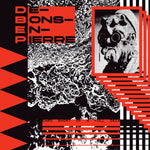 Album cover with geometric patterns and text 'De Bons en Pierre' featuring a black and white image of a dog.