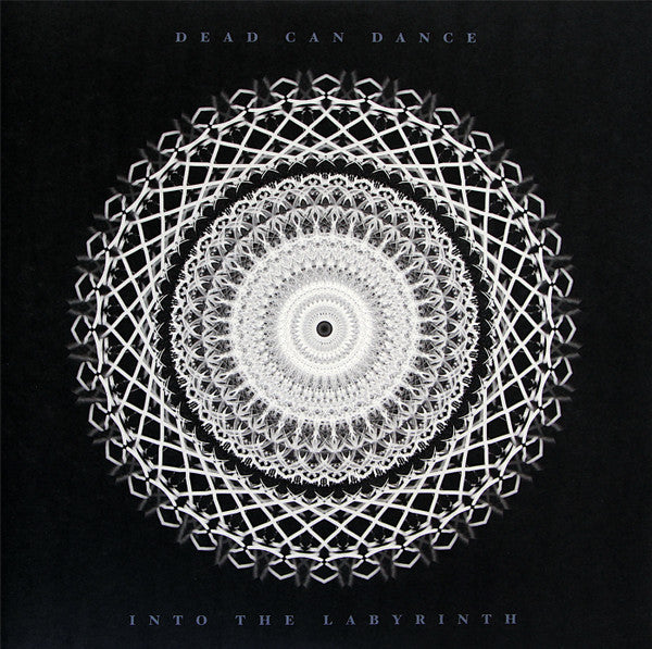 Album cover with geometric design and text 'Dead Can Dance Into the Labyrinth' on a black background