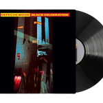 Vinyl record with 'Depeche Mode Black Celebration' on a white background