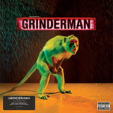 Album cover for 'Grinderman' by Grinderman featuring a monkey and the album title.
