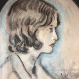 Artistic depiction of a young person's profile with 'Isolated Youth Iris' text.