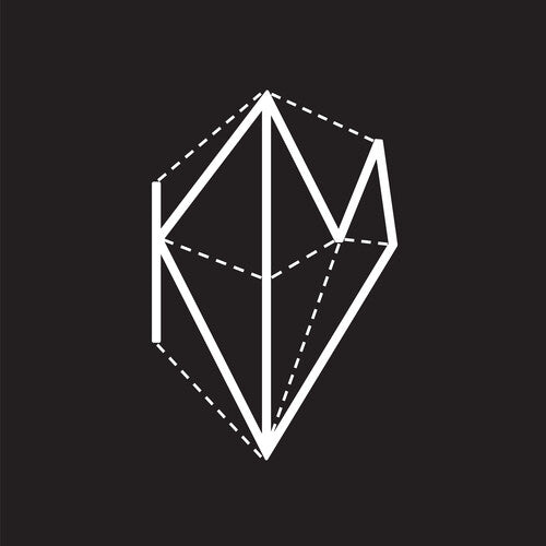 Album cover for Kaelan Mikla by Kaelan Mikla featuring a geometric white shape on a black background