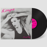 Vinyl record with a cover featuring a woman and the word 'Kinga' on a white background