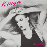 Album cover for Kinga's 'Sexy Boy' in a stylized font featuring the singer.