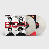 Vinyl record with a cover featuring album art and text on a white background