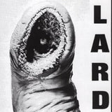 Black and white image of a close-up of a lamprey like finger with the word 'LARD' on the right.