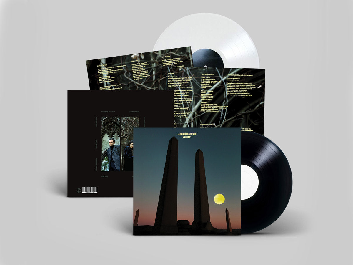 Lebanon Hanover – Sci-Fi Sky black and white vinyl records with front and back covers and inserts.