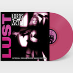 Vinyl record with 'Lords of Acid' cover featuring a woman and the word 'Lust'.