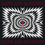 Love and Rockets self-titled album cover with geometric design and 'Love and Rockets' text.