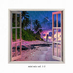 Magdalena Bay - Mini Mix Vol. 1-3 album cover with a beach scene with open doors 