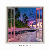 Magdalena Bay - Mini Mix Vol. 1-3 album cover with a beach scene with open doors 