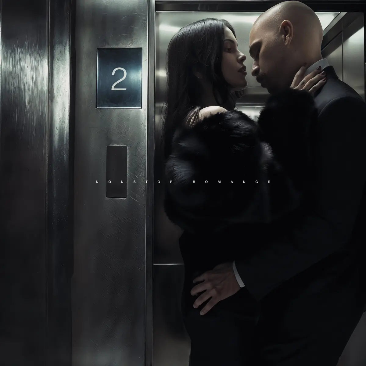 Mareux - Nonstop Romance album cover with a couple embracing in an elevator.