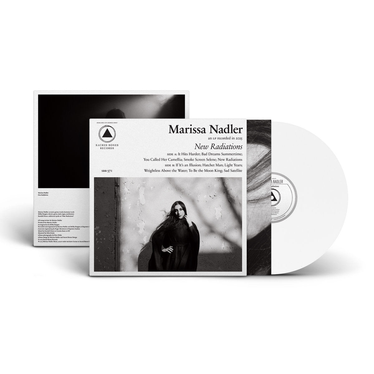 Vinyl record with cover and disc featuring 'Marissa Nadler' on a white background