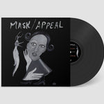 Vinyl record with 'Mask Appeal' cover featuring a stylized illustration of a woman and a fish.
