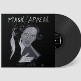 Vinyl record with 'Mask Appeal' cover featuring a stylized illustration of a woman and a fish.
