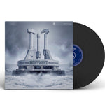 Vinyl record with a cover featuring a futuristic structure and the word 'Momentum'.