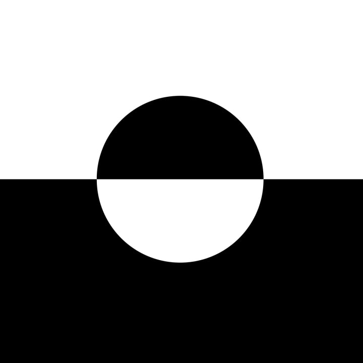 Album cover for Molly Nilsson's 'Zenith' featuring black and white circle design on a white background