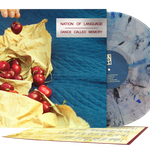 Vinyl record with cover featuring a bag of cherries and text 'Nation of Language Dance Called Memory'.