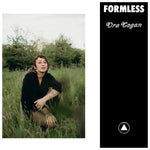 Album cover for Ora Cogan's "Formless" with a person sitting in a grassy field.