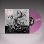 Vinyl record with a stylized cover featuring a woman and roots on a gray background