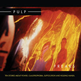 Album cover for 'Pulp Freaks' with fiery design and text.
