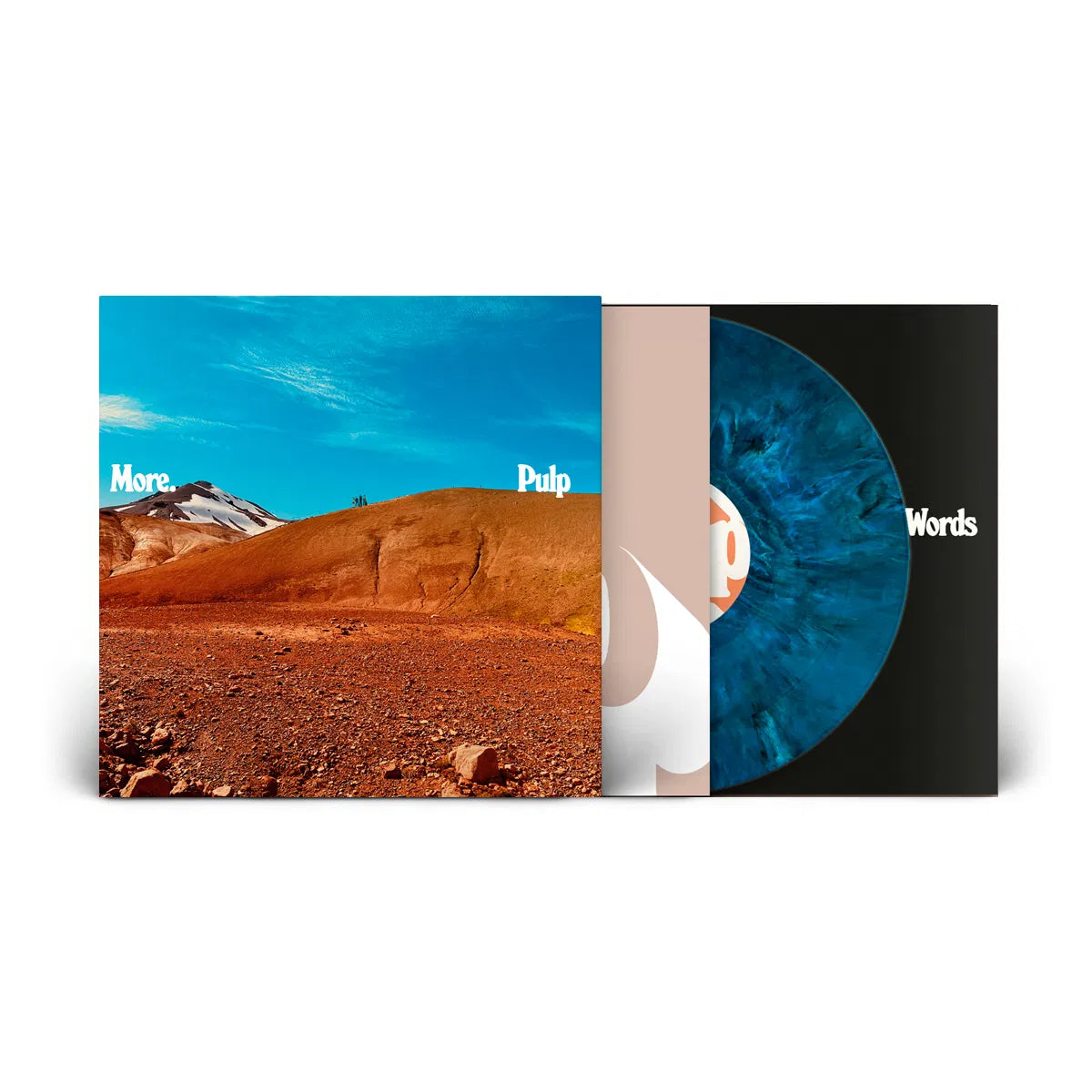 Pulp - More blue vinyl record with cover featuring a desert landscape and blue sky