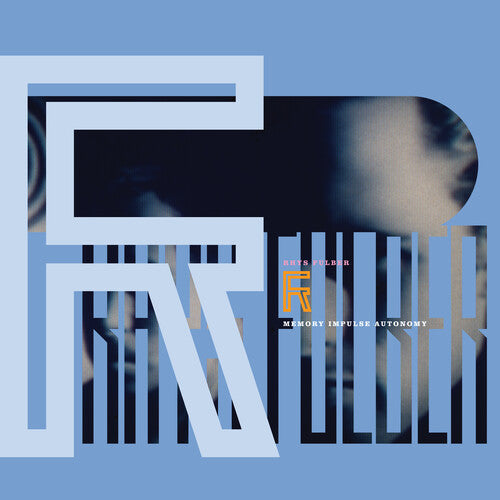 Album cover for Rhys Fulber's 'Memory Impulse' with abstract design and text on a blue background.