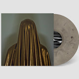 Vinyl record with a gold-veiled figure on the cover