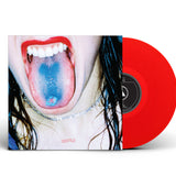 Sextile - Push (Limited Edition) vinyl record with a red disc and cover featuring an open mouth with blue substance on a white background
