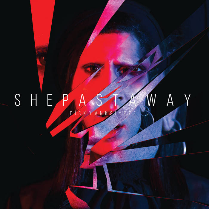 She Past Away - Disko Anksiyete (Limited Edition) album cover with abstract design on a dark background