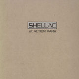 Album cover with 'Shellac at Action Park' text on a beige background