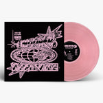 Pink vinyl record with black cover featuring 'Worldwide' design on a white background
