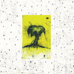 Album cover for Song: Ohia's "Impala" featuring abstract art with a yellow square and black shapes on a textured white background