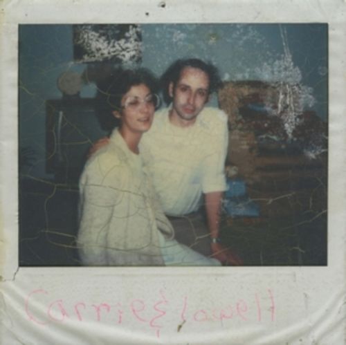 Sufjan Stevens - Carrie & Lowell (10th Anniversary Edition) album cover with a vintage photograph of a couple sitting together with decorative elements in the background.
