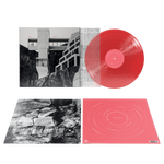 The KVB - Tremors red vinyl record with black and white album front cover, back cover and insert. 