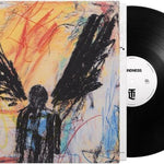 The Murder Capital - Blindness black vinyl record with a colorful cover featuring a silhouette with wings